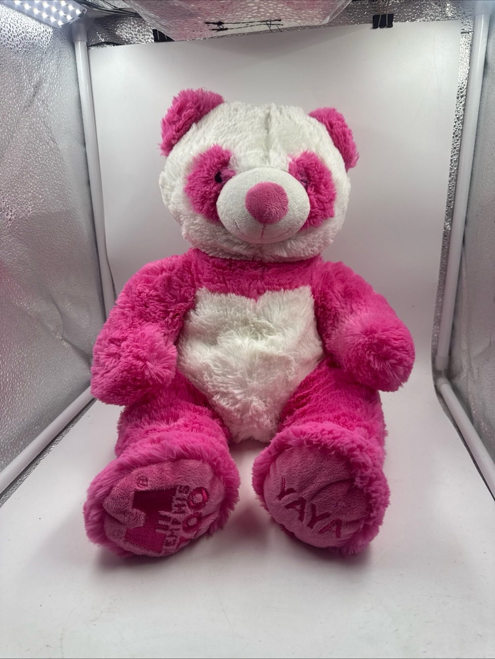 Memphis zoo Yaya 18” Panda Pink & White Plush Teddy Bear Stuffed Animal
